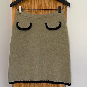 Betsey Jonson Knit Aline skirt with 2 flap in size small